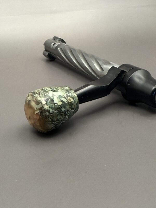 Handmade Custom Bolt Knob - Shredded Federal Reserve Dollars & Resin