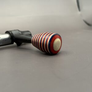 Handmade Custom Bolt Knob - Red, White & Blue Skateboard Deck