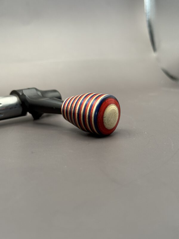 Handmade Custom Bolt Knob - Red, White & Blue Skateboard Deck