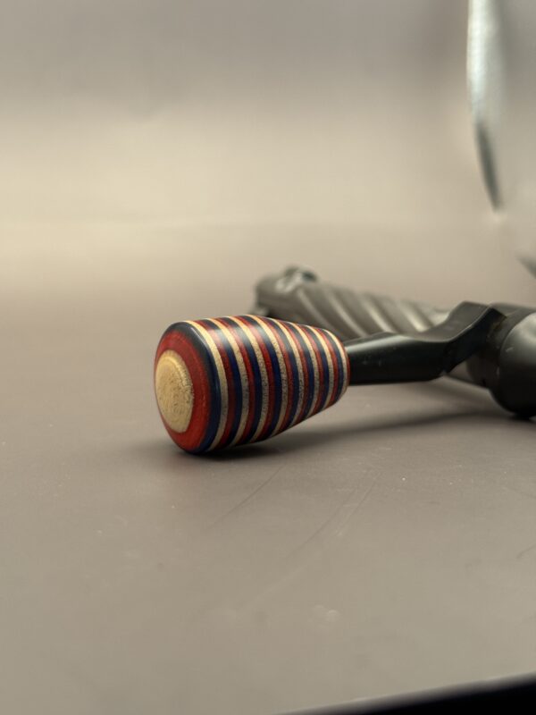 Handmade Custom Bolt Knob - Red, White & Blue Skateboard Deck - Image 2