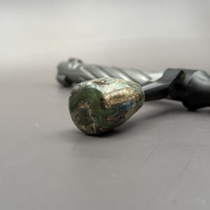 Handmade Custom Bolt Knob - Sparkle Turquoise Resin Impregnated Cured Driftwood