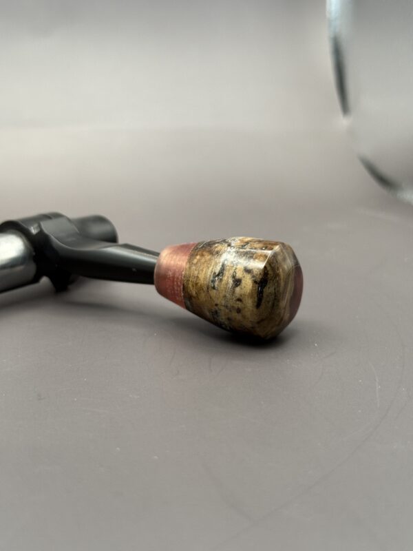Handmade Custom Bolt Knob - Sparkle Rose Gold Resin Impregnated Cured Driftwood - Image 2