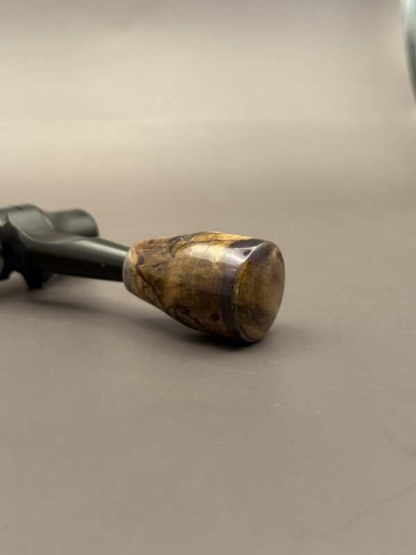 Handmade Custom Bolt Knob - Purple Resin & Cured Driftwood - Image 2