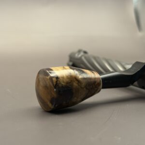 Handmade Custom Bolt Knob - Purple Resin & Cured Driftwood