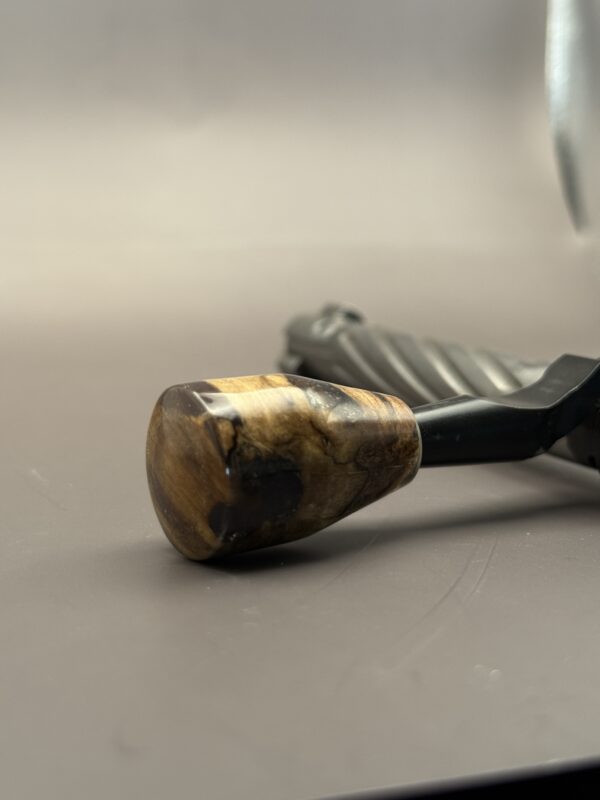 Handmade Custom Bolt Knob - Purple Resin & Cured Driftwood