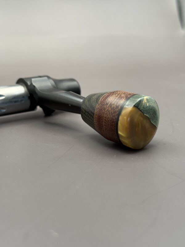 Handmade Custom Bolt Knob - Caramel Resin, Balck/Brown Phenolic, & Green G10 - Image 2