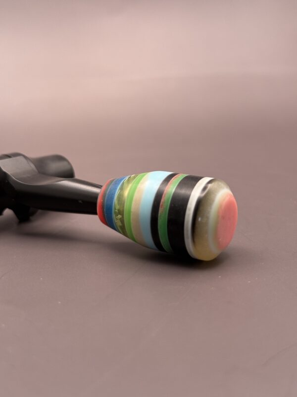 Handmade Custom Bolt Knob - Light Pink Top with Multi Color Resin Layers - Image 2