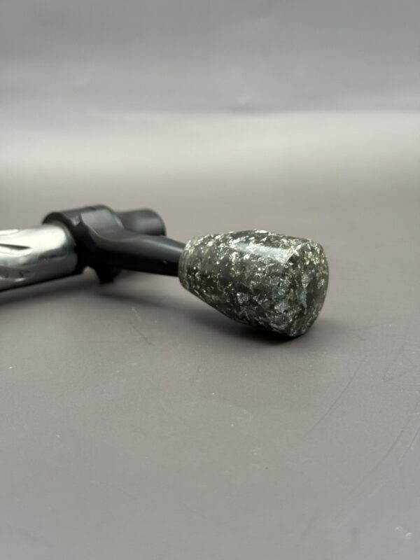 Handmade Custom Bolt Knob - Silver Leaf & Resin - Image 2