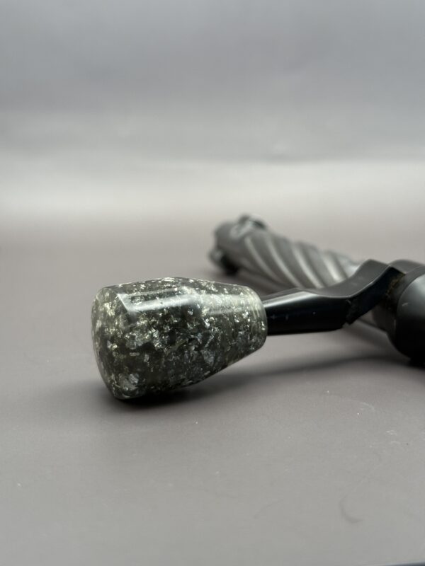 Handmade Custom Bolt Knob - Silver Leaf & Resin