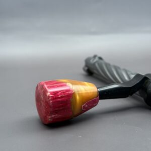 Handmade Custom Bolt Knob - Caramel & Pink Resin Infused Wood