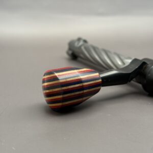 Handmade Custom Bolt Knob - Red, White & Blue Skateboard Deck Wood