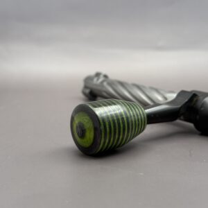 Handmade Custom Bolt Knob - Green & Grey Skateboard Deck
