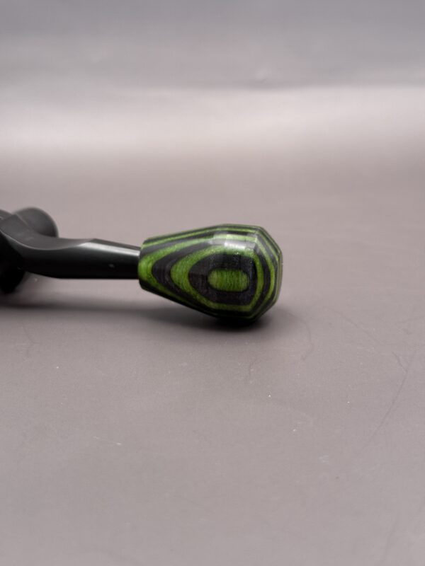 Handmade Custom Bolt Knob - Green & Grey Skateboard Deck - Image 2