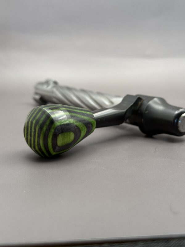 Handmade Custom Bolt Knob - Green & Grey Skateboard Deck