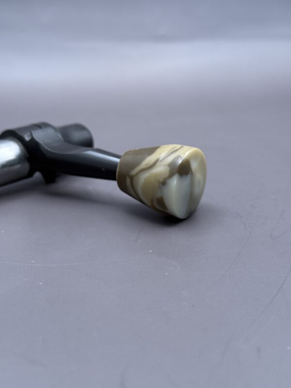 Handmade Custom Bolt Knob - Tan & Brown Resin - Image 2