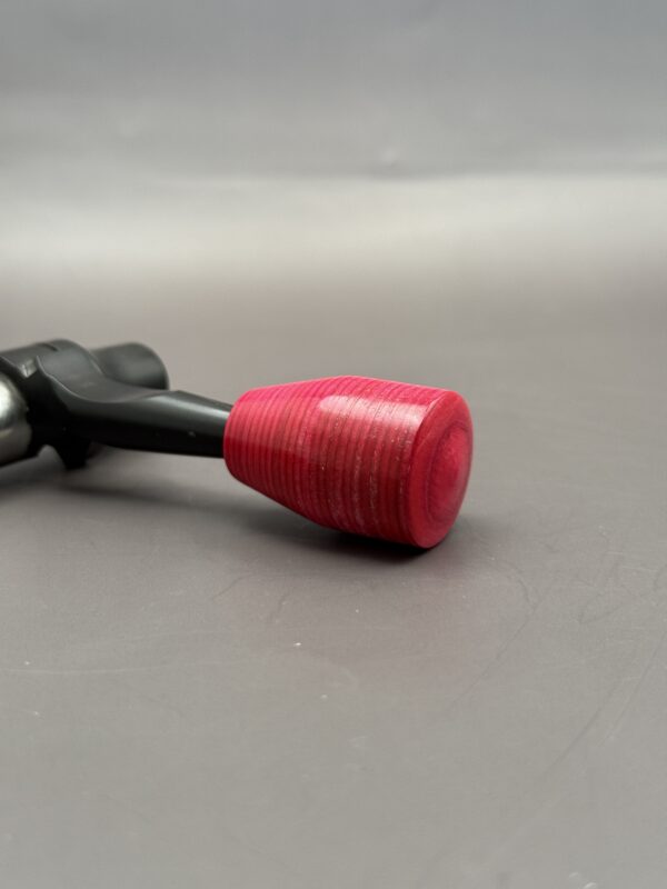 Handmade Custom Bolt Knob - Pink Resin Infused Wood - Image 2