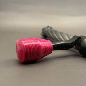 Handmade Custom Bolt Knob - Pink Resin Infused Wood