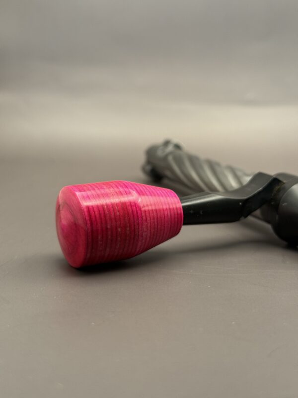 Handmade Custom Bolt Knob - Pink Resin Infused Wood