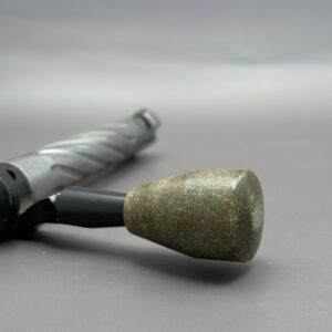 Handmade Custom Bolt Knob - Gold Sparkle Resin