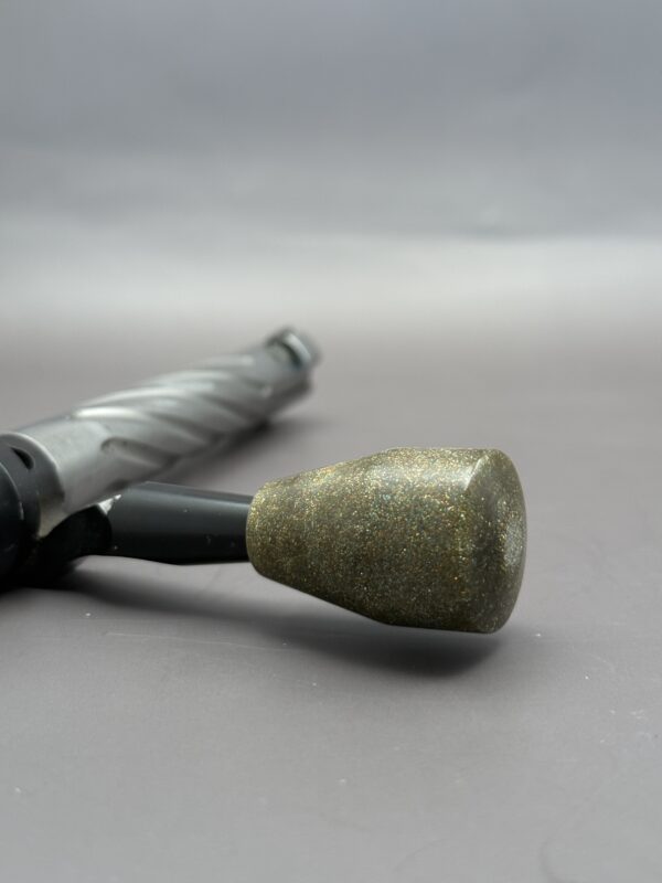 Handmade Custom Bolt Knob - Gold Sparkle Resin
