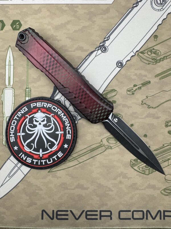 Microtech Cypher II D/E Signature Series Red X-51 1242-1 - Image 2